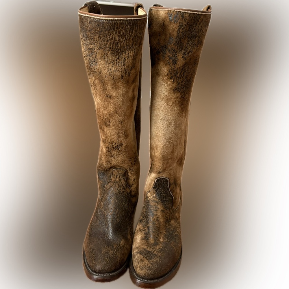 Brown Leather Knee-High Boots
